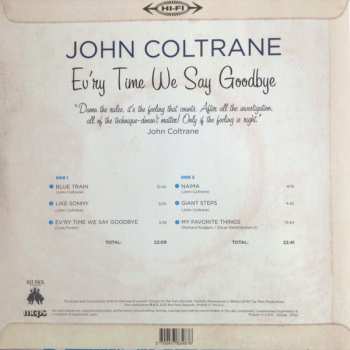 LP/CD John Coltrane: Ev’ry Time We Say Goodbye LTD | CLR