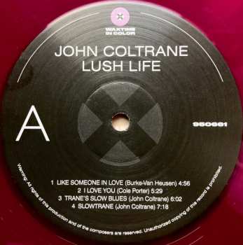 LP John Coltrane: Lush Life LTD | CLR