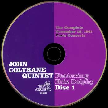 2CD Eric Dolphy: The Complete November 18, 1961 Paris Concerts