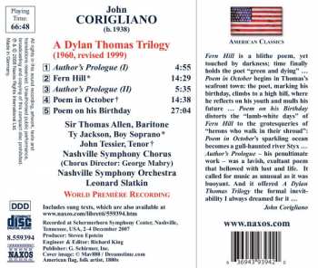 CD John Corigliano: A Dylan Thomas Trilogy
