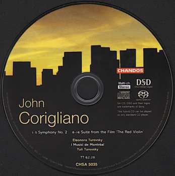 SACD John Corigliano: Symphony No. 2; Suite From "The Red Violin"