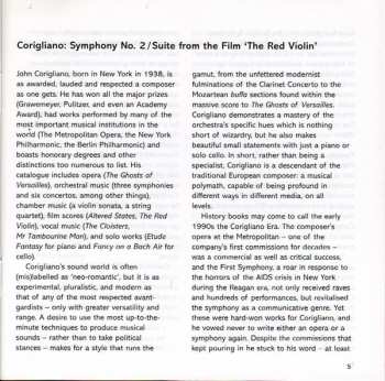 SACD John Corigliano: Symphony No. 2; Suite From "The Red Violin"
