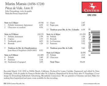 CD Marin Marais: Pièces de Viole, Livre II
