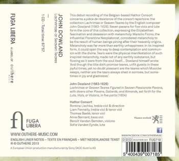 CD John Dowland: Lacrimae Or Seaven Tears
