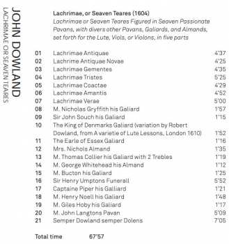 CD John Dowland: Lacrimae Or Seaven Tears