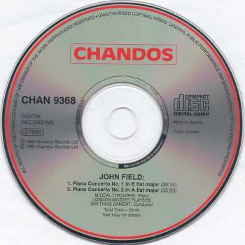 CD John Field: Piano Concertos Vol. 1: No 1 In E Flat Major / No.2 In A Flat Major