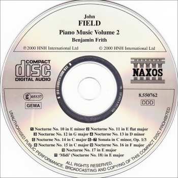 CD John Field: Piano Music Volume 2 (Nocturnes And Sonatas)