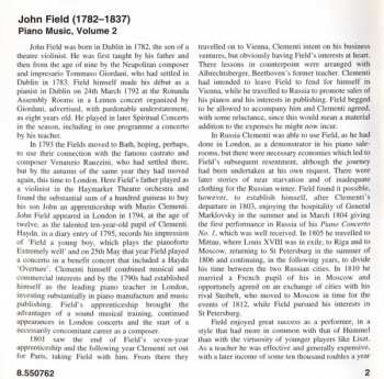 CD John Field: Piano Music Volume 2 (Nocturnes And Sonatas)