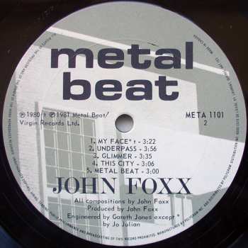 LP John Foxx: No-one Driving