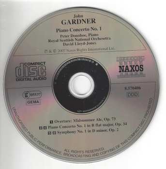 CD Peter Donohoe: Piano Concerto No. 1 • Symphony No. 1 • Midsummer Ale