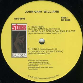 LP John Gary Williams: John Gary Williams
