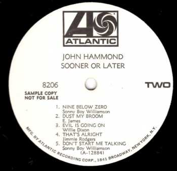 LP John Paul Hammond: Sooner Or Later
