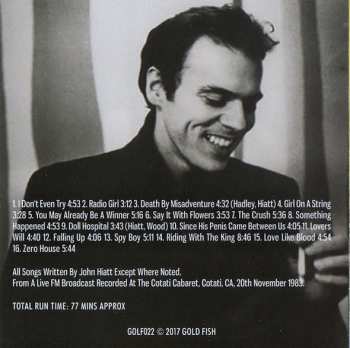 CD Ry Cooder: Live At The Cotati Cabaret 1983