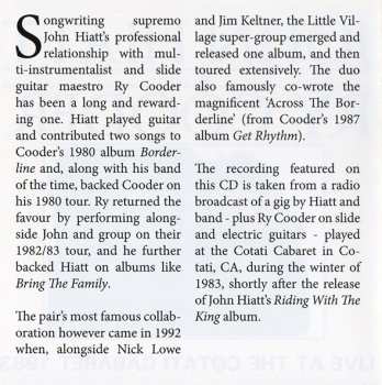 CD Ry Cooder: Live At The Cotati Cabaret 1983