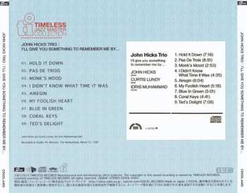 CD John Hicks Trio: I'll Give You Something To Remember Me By... LTD