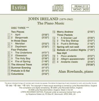 3CD John Ireland: The Piano Music