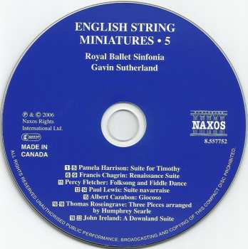 CD Royal Ballet Sinfonia: English String Miniatures 5