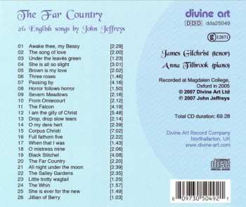 CD James Gilchrist: The Far Country: 26 English Songs By John Jeffreys