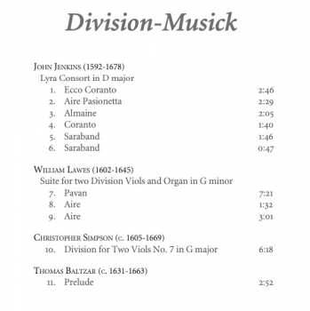 CD William Lawes: Division-Musick Musicke & Mirth