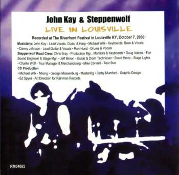 CD Steppenwolf: Live In Louisville