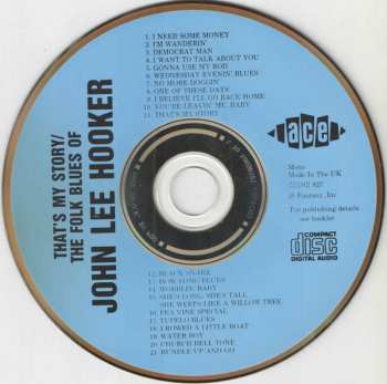 CD John Lee Hooker: That's My Story / The Folk Blues Of John Lee Hooker