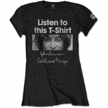 Merch John Lennon: Dames T-shirt Listen Lady 