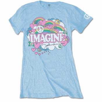 Merch John Lennon: Dames T-shirt Rainbows, Love & Peace 