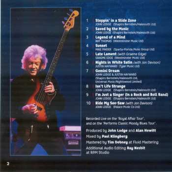 CD John Lodge: The Royal Affair And After