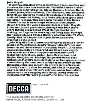 LP John Mayall: Blues Roots