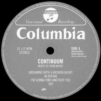2LP John Mayer: Continuum