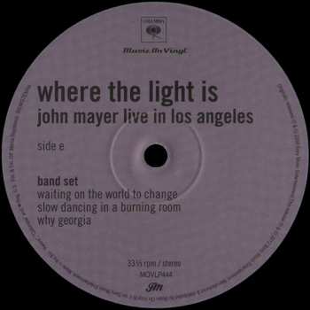 4LP/Doos John Mayer: Where The Light Is: John Mayer Live In Los Angeles