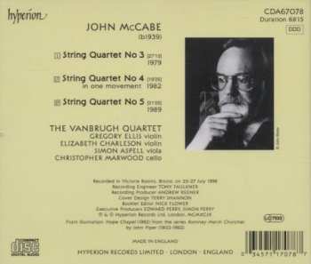 CD John McCabe: String Quartets 3, 4, 5