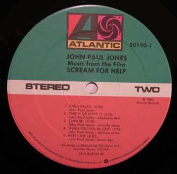 LP John Paul Jones: Music From The Film Scream For Help