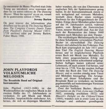 CD The Broadside Band: John Playford's Popular Tunes