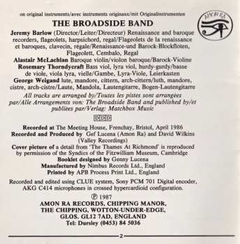 CD The Broadside Band: John Playford's Popular Tunes