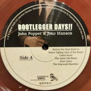 LP Jono Manson: Bootlegger Days CLR