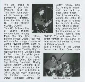 CD John Primer: Blues Behind Closed Doors