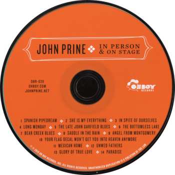CD John Prine: In Person & On Stage