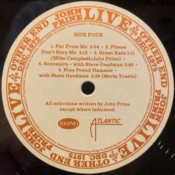 4LP/Doos John Prine: Live At The Other End Dec. 1975 LTD
