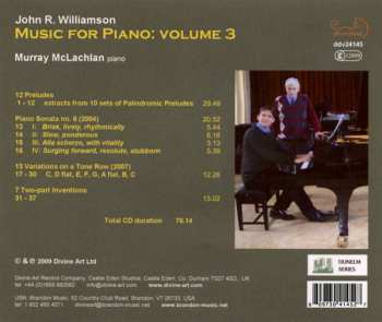 CD Murray McLachlan: Music For Piano Volume 3