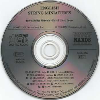 CD Roy Douglas: English String Miniatures