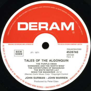 LP John Surman: Tales Of The Algonquin