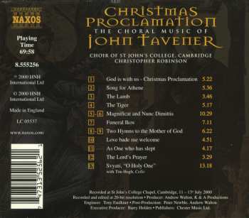 CD John Tavener: Christmas Proclamation (The Choral Music Of John Taverner)