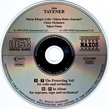CD John Tavener: The Protecting Veil / In Alium
