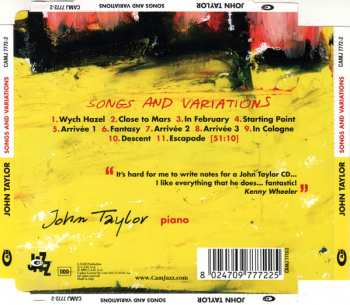 CD John Taylor: Songs And Variations