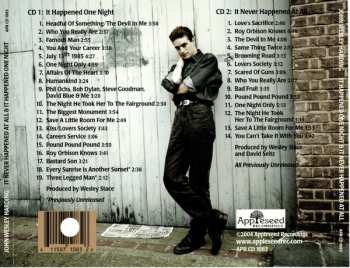 2CD John Wesley Harding: It Happened One Night & It Never Happened At All