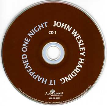 2CD John Wesley Harding: It Happened One Night & It Never Happened At All