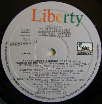 2LP John Williams: Fiddler On The Roof / El Violinista En El Tejado (Banda Sonora Original De La Película)