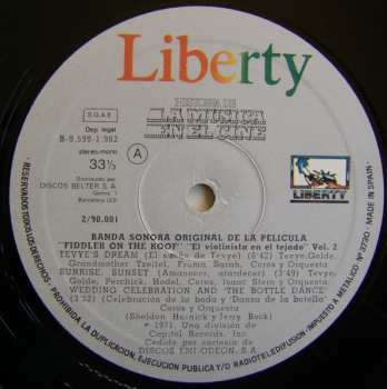 2LP John Williams: Fiddler On The Roof / El Violinista En El Tejado (Banda Sonora Original De La Película)