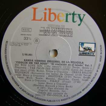 2LP John Williams: Fiddler On The Roof / El Violinista En El Tejado (Banda Sonora Original De La Película)